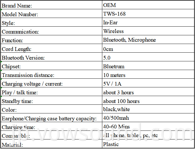 Bluetooth 5.0 Earbuds